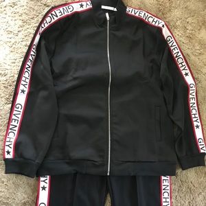 Givenchy logo webbing side ribbon track suit